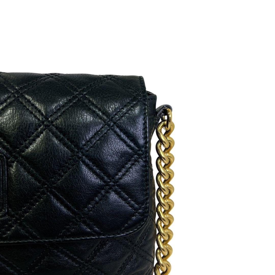 美品 MARC JACOBS ブラックキルティングショルダーバッグ
