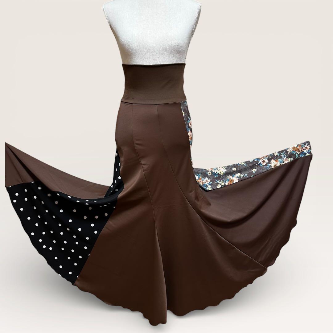 【１点限り】フラメンコファルダ　エスカルゴタイプ　ブラウン系