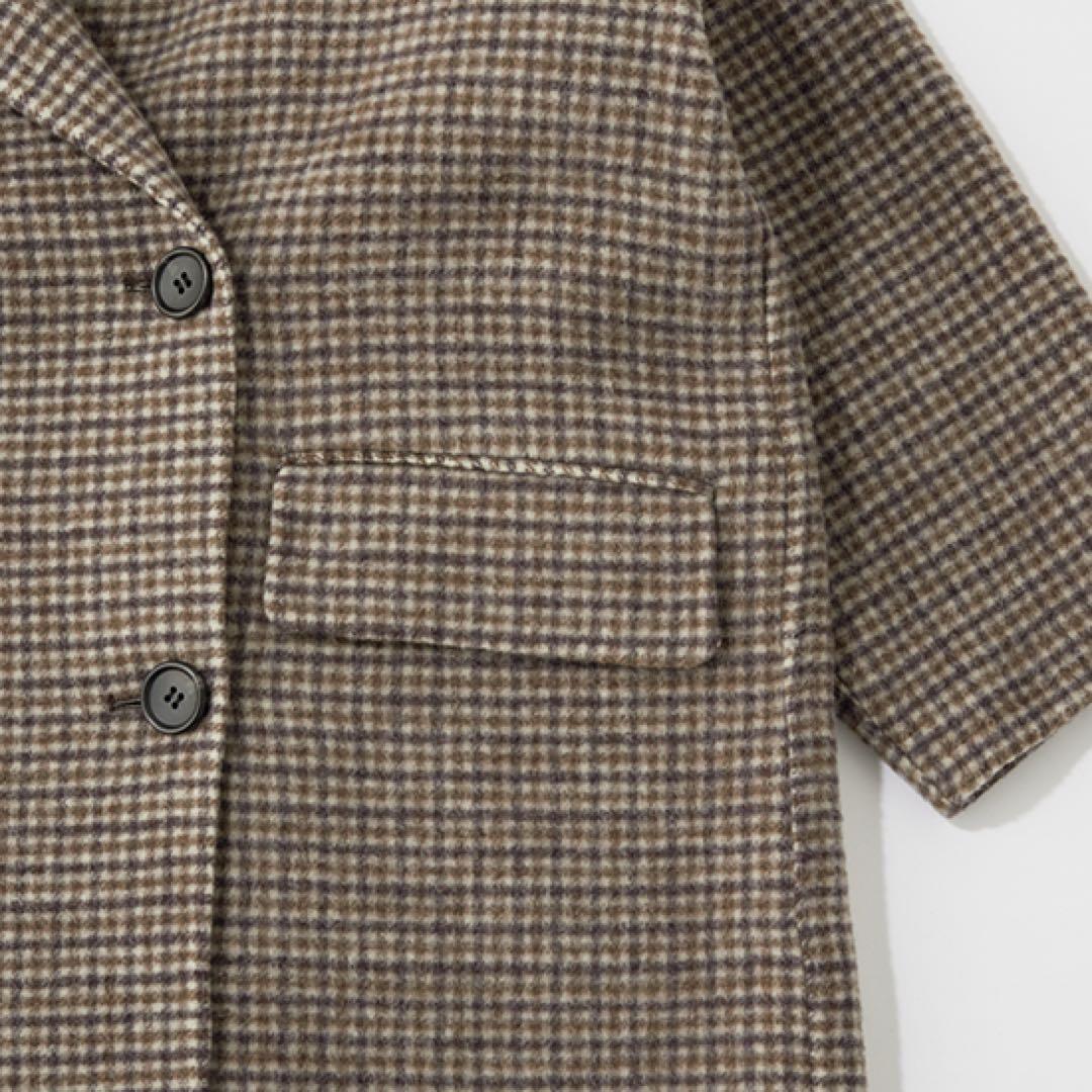 [Mila Owen]衿ストラップハーフ丈リバーPコート