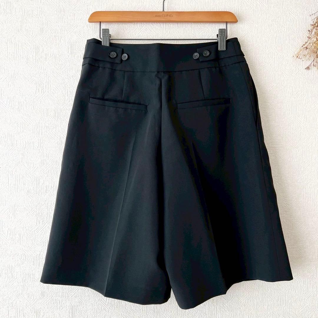 loin. ロワン 雑誌掲載 ミドルタックパンツ 洗える ブラック