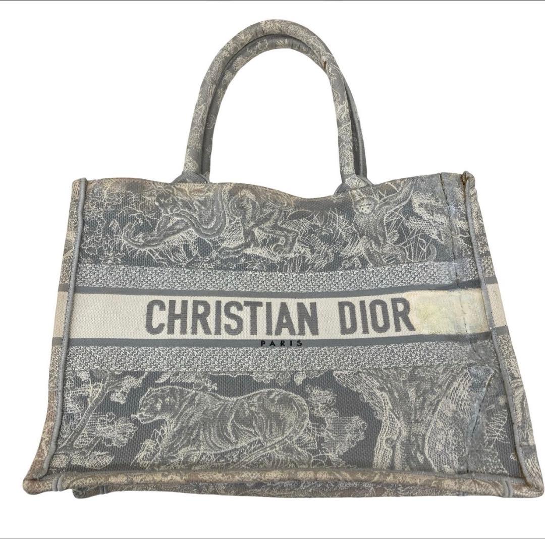 CHRISTIAN DIOR トートバッグ グレー系
