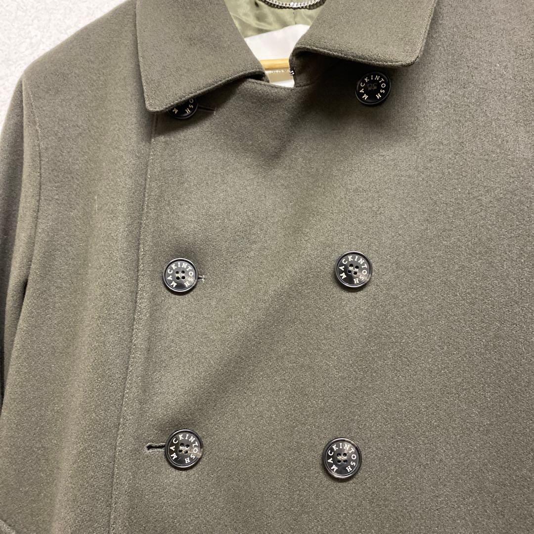 Macintosh オリーブグリーン ダブルブレスト チェスターコート