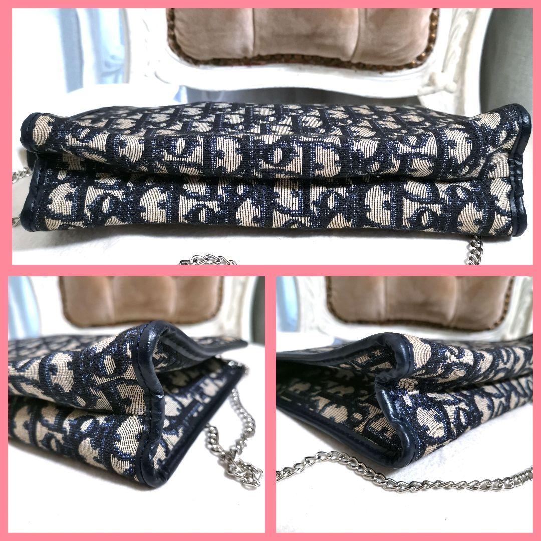 【美品】ディオールDiorトロッター大きめポーチクラッチバッグ新品ショルダー付!