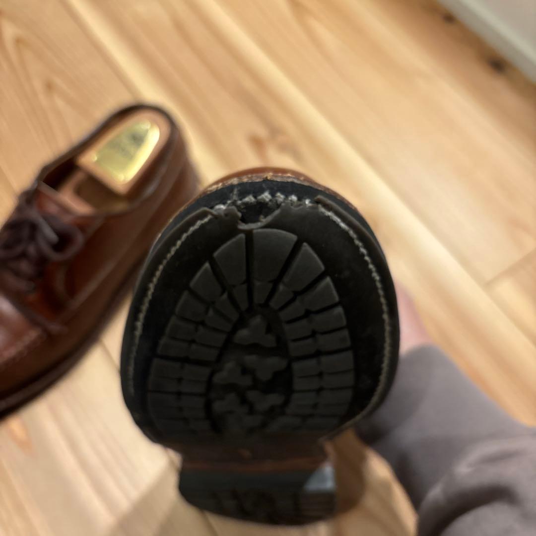 Alden × tomorrowland ブラウンレザー デッキシューズ