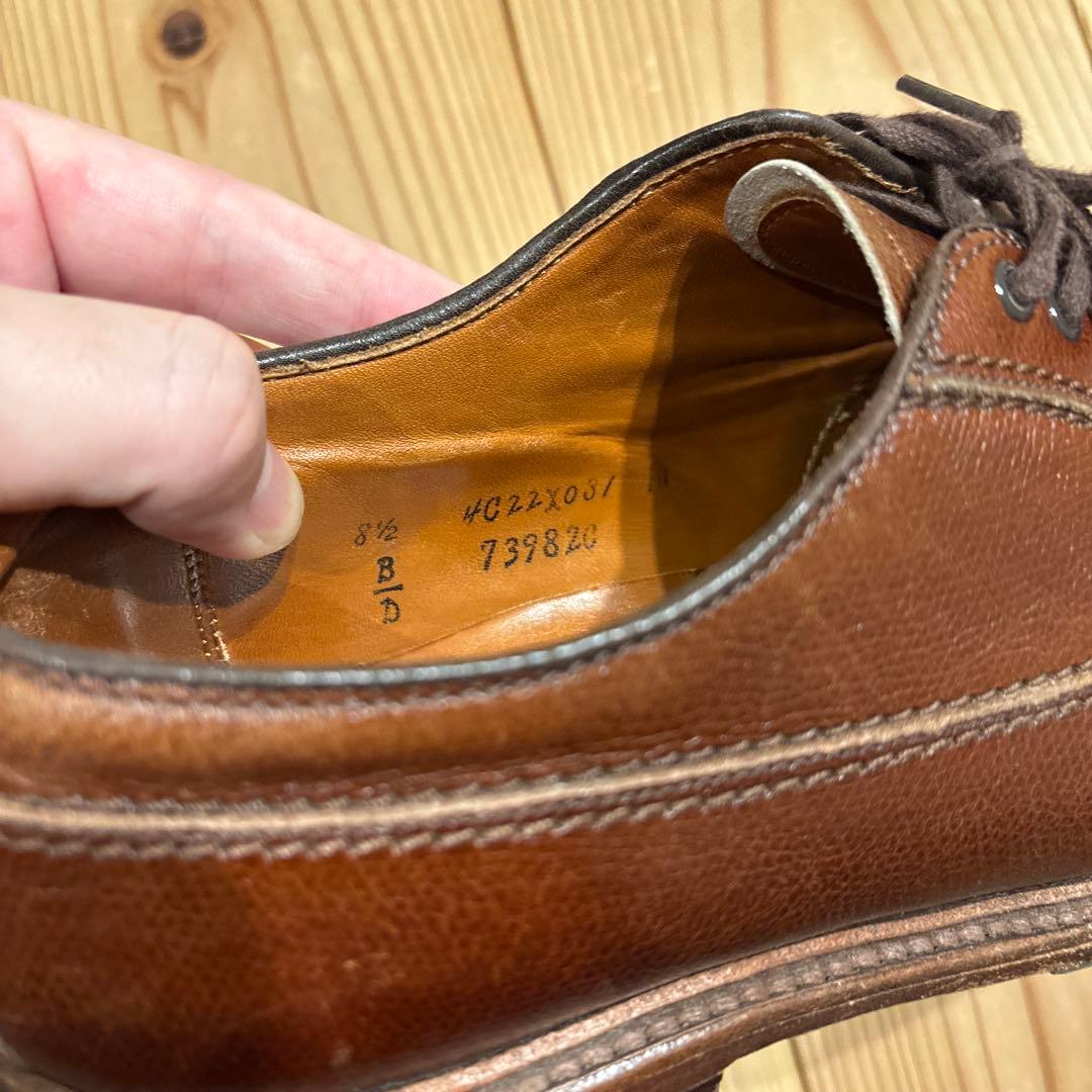 Alden × tomorrowland ブラウンレザー デッキシューズ