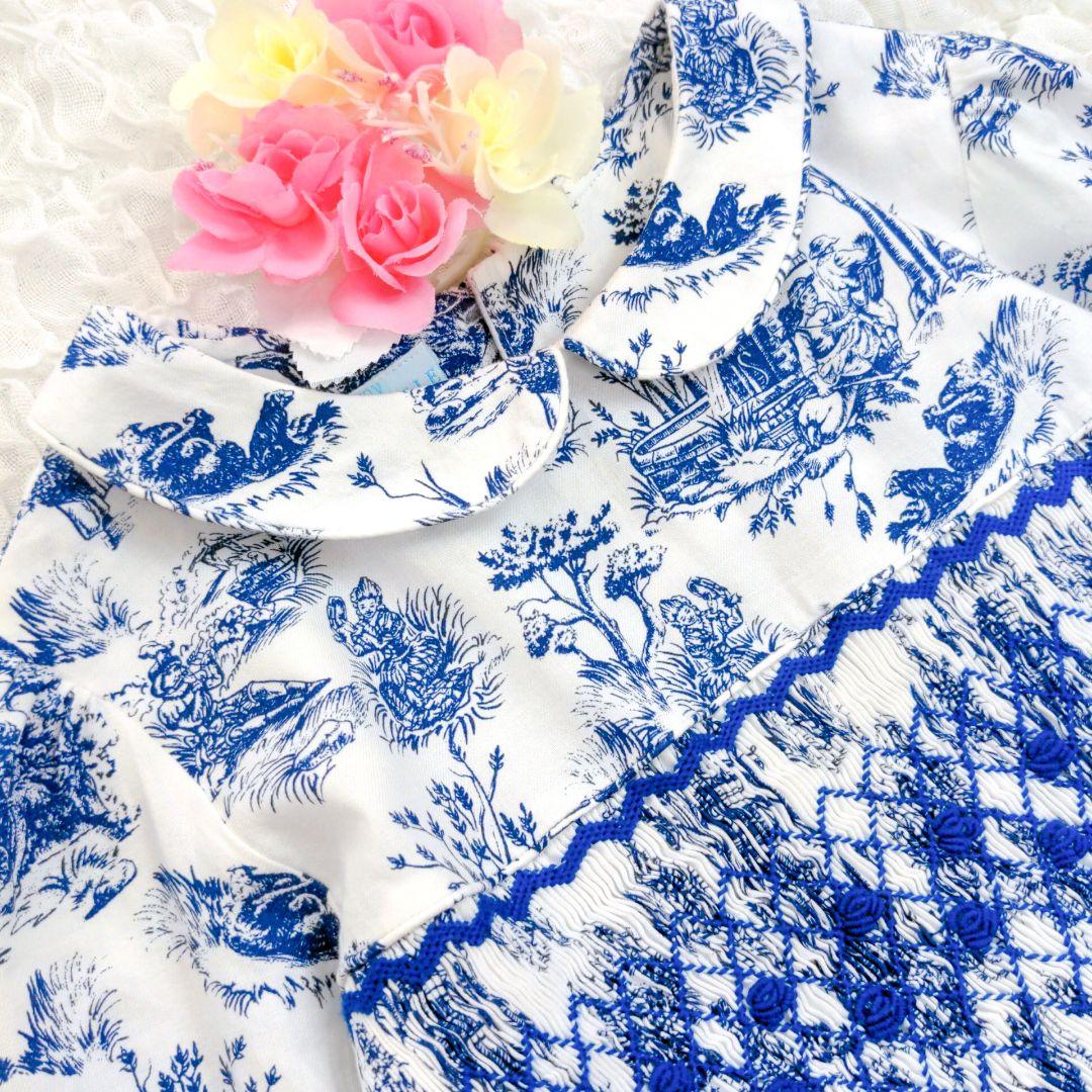 【美品】ANNAFIE　スモッキングドレスワンピース　ジゼル　10y　英国王室