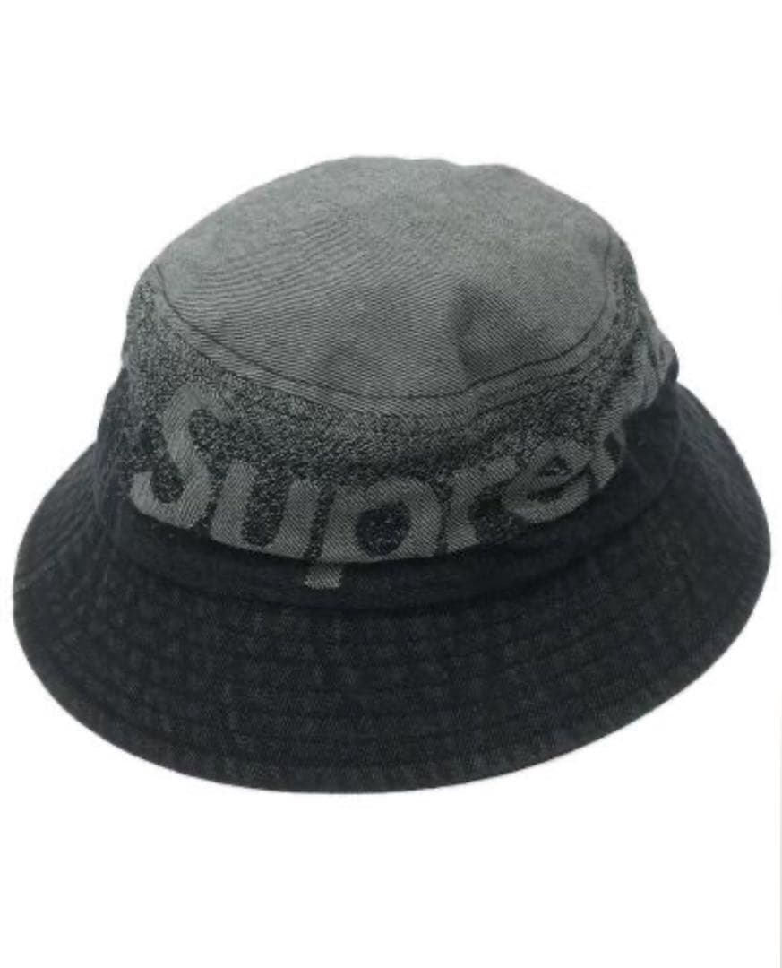 Supremeバケットハットグレイデニム