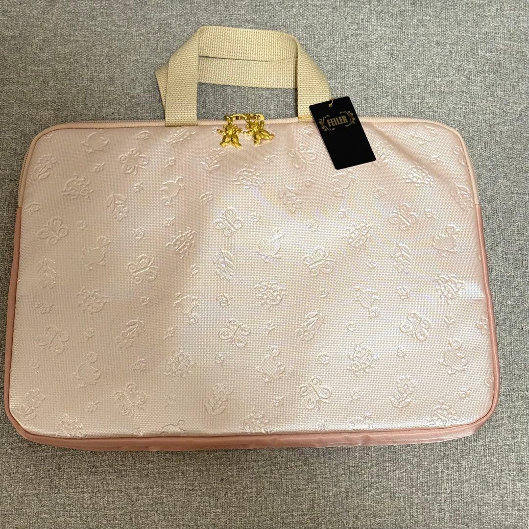 フェイラー　FEILER ブリーフケース　パソコン　 ピンク　ハイジ　エンボス