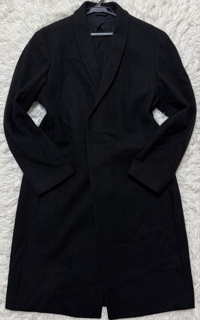 【美品】UNIQLO &LEMAREチェスターコート　カシミヤ混　ブラック