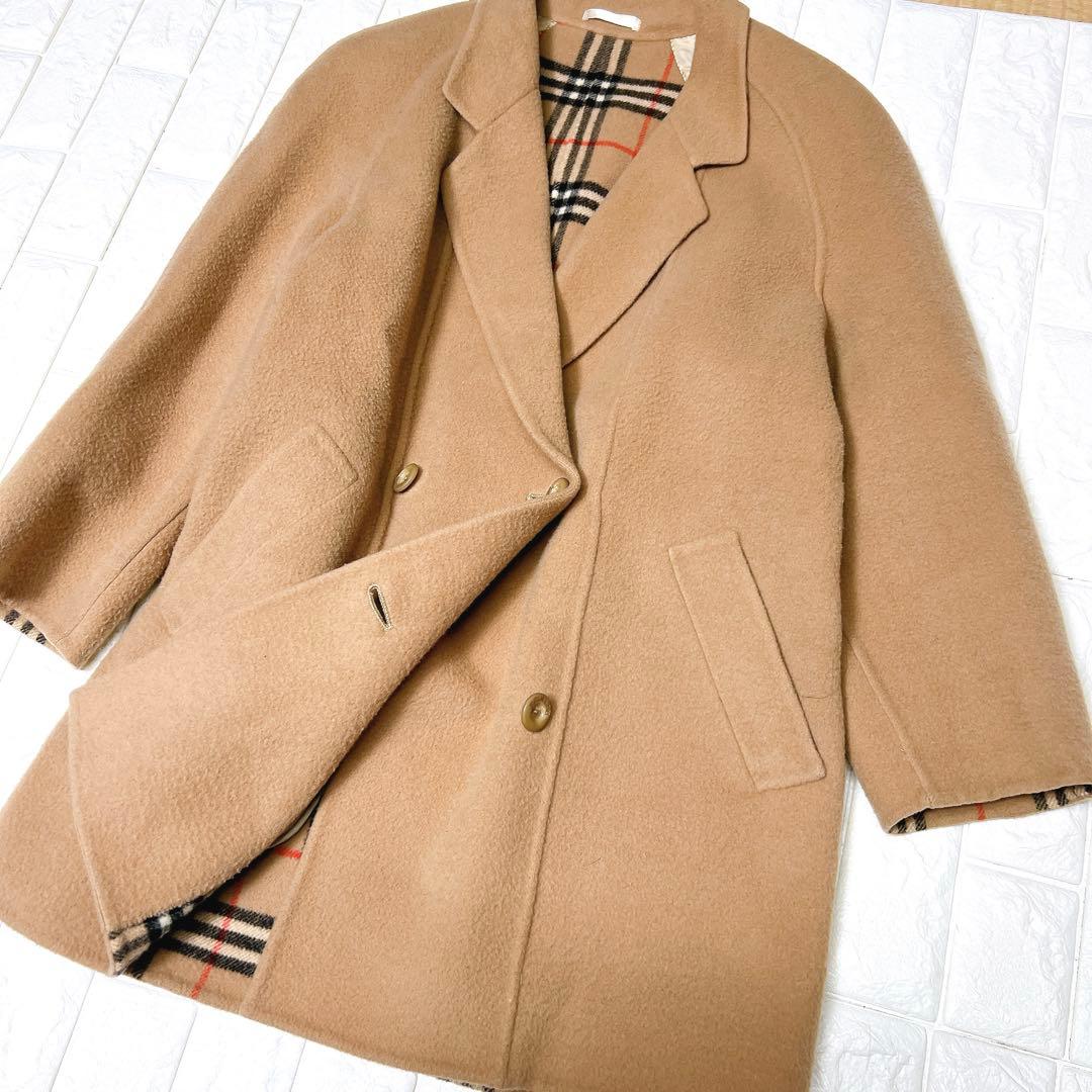 希少 BURBERRY バーバリー オールド ダブルフェイス コート チェック