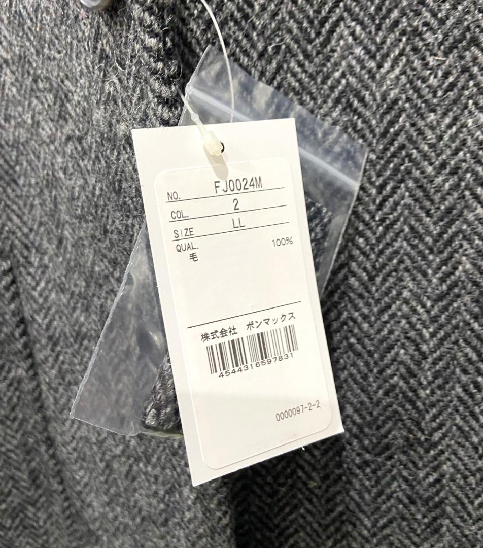 [未使用タグ付] HarrisTweed テーラードジャケット LLサイズ