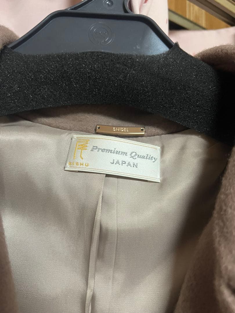 【HIGH QUALITY】スカーフ付きウールミドルコート スカーフ セット