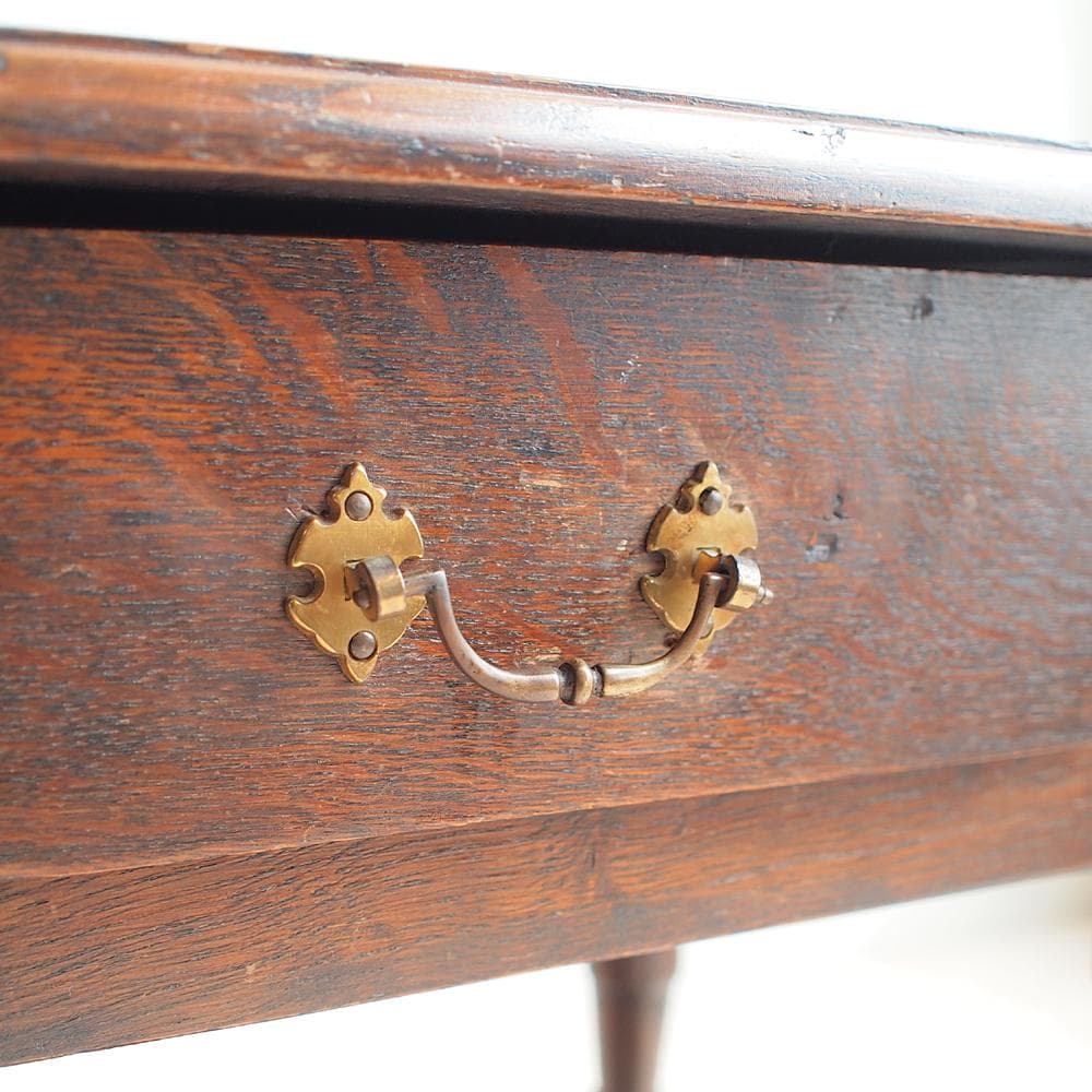 英国アンティーク オーク材 オケージョナルテーブル 引出付き サイドチェスト