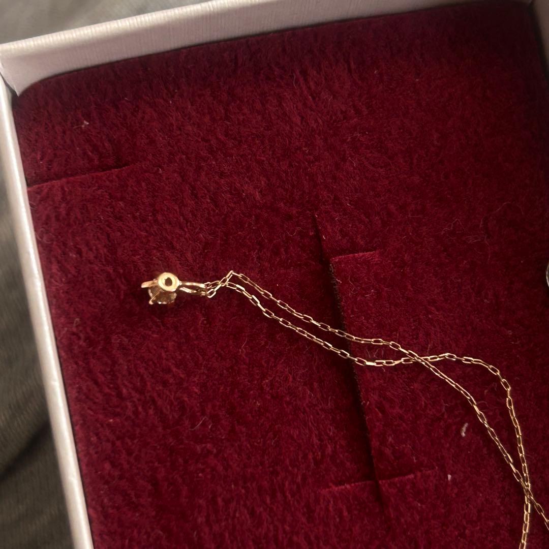 早い者勝ち K10 ゴールド 一粒石 ダイヤモンド チェーン　ネックレス