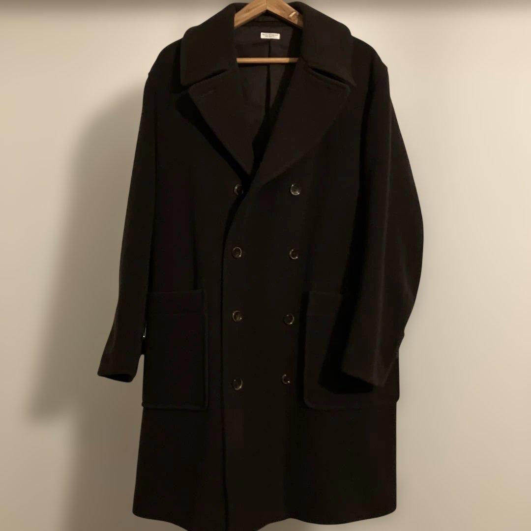 phigvel メルトンダブルオーバーコート　ブラウン　　フィグベル　3