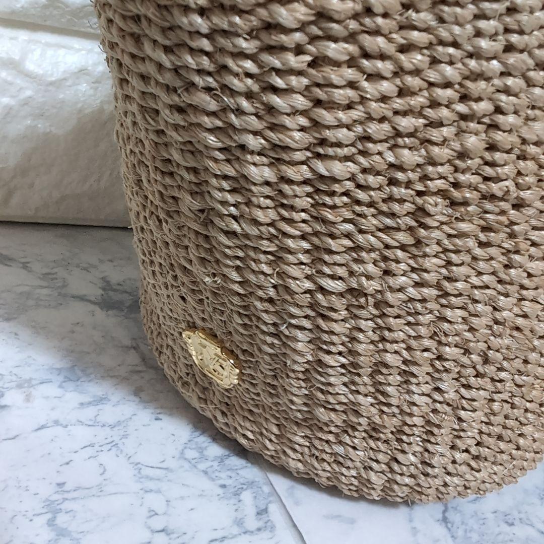 美品 ヴィオラドーロ　かごバッグ グリーン ストラップ付き