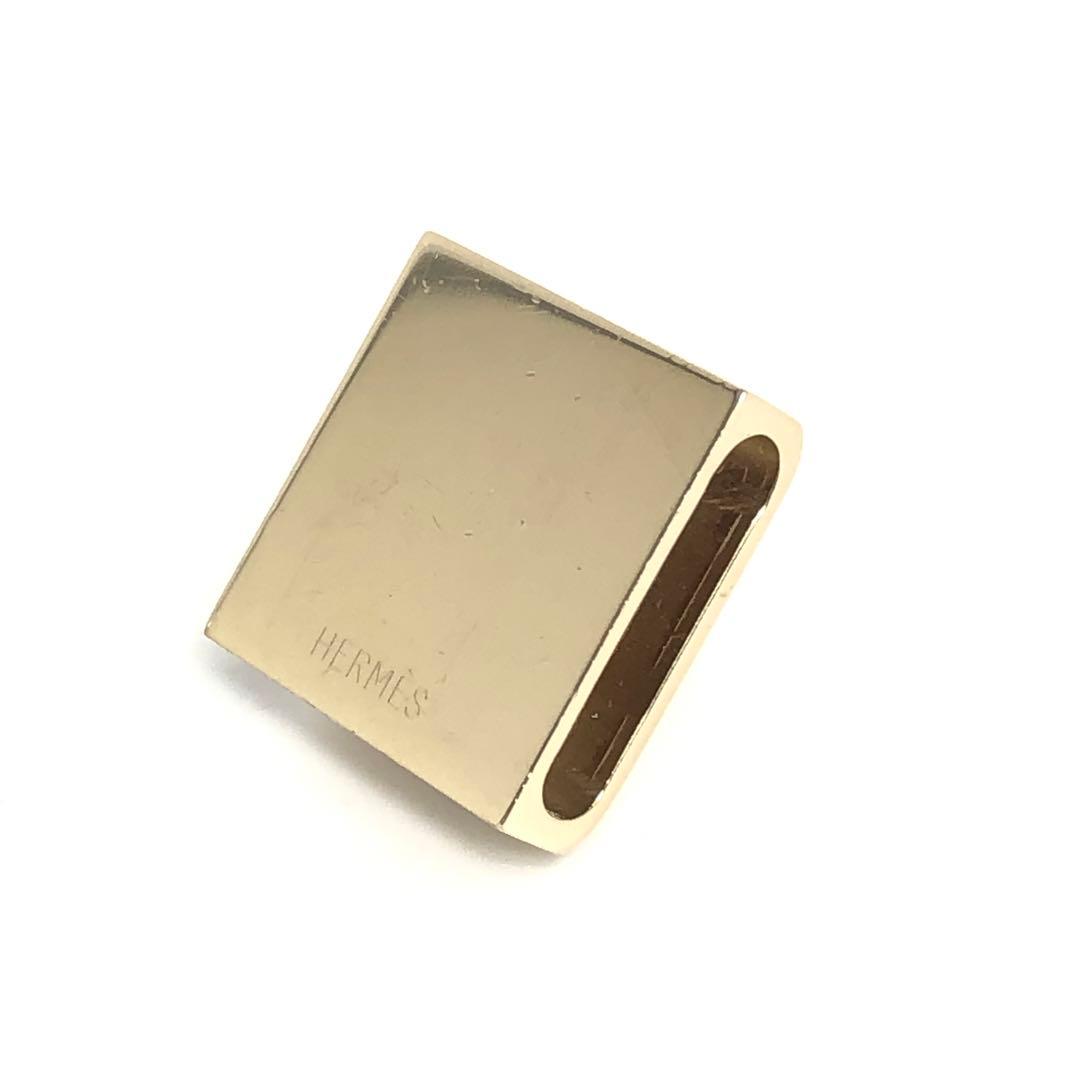 HERMES エルメス スカーフリング メドール ゴールドカラー