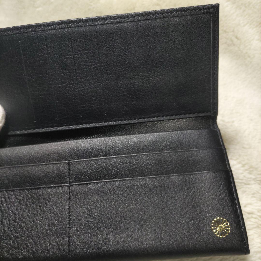 皇居　皇室　限定　長財布　折り財布　本革　黒