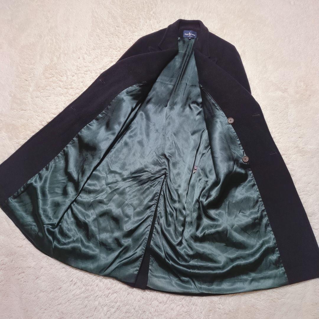 希少美品！ラルフローレン　カシミヤ混ダブルロングチェスターコート　L　USA製