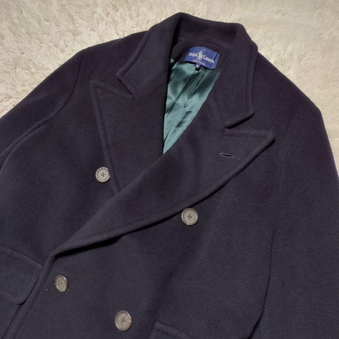 希少美品！ラルフローレン　カシミヤ混ダブルロングチェスターコート　L　USA製