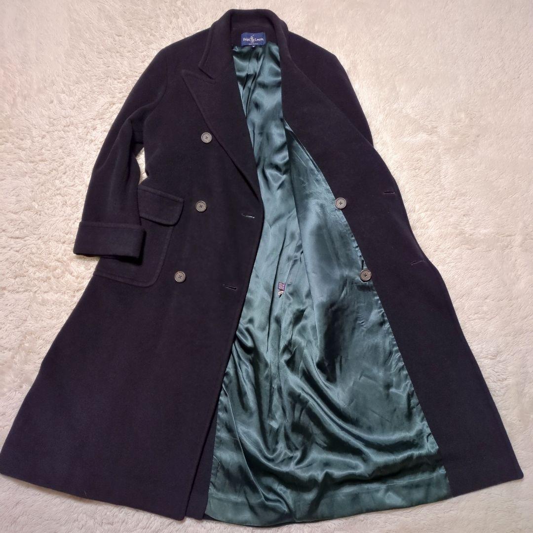希少美品！ラルフローレン　カシミヤ混ダブルロングチェスターコート　L　USA製
