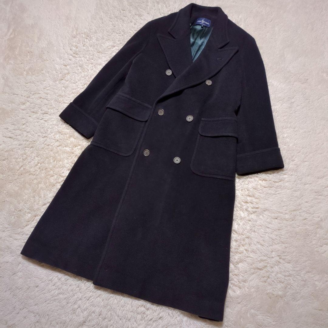 希少美品！ラルフローレン　カシミヤ混ダブルロングチェスターコート　L　USA製