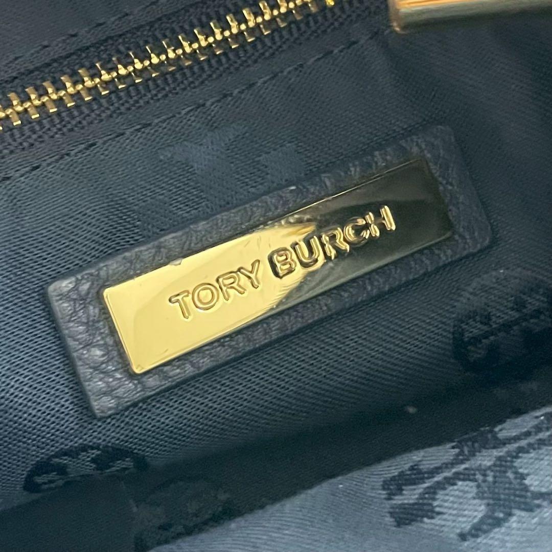 バッグ Tory Burch Amanda Navy Leather 2Way Bag