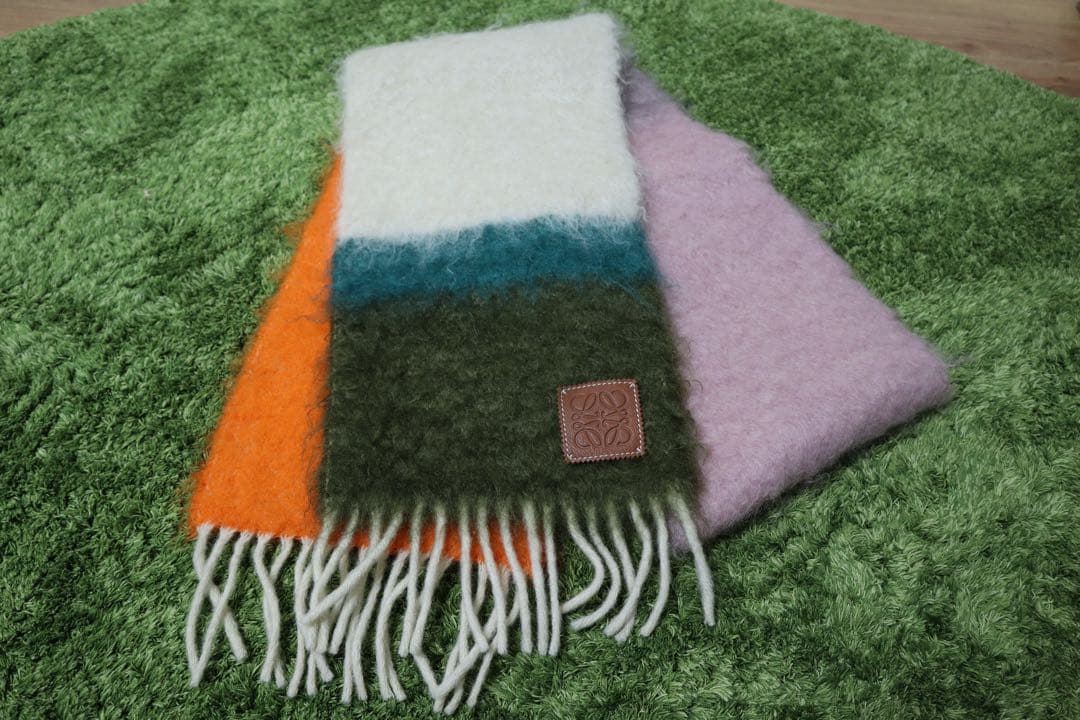 LOEWE モヘヤ　マフラー　モヘア　ロエベ さストール　スカーフ　メンズ