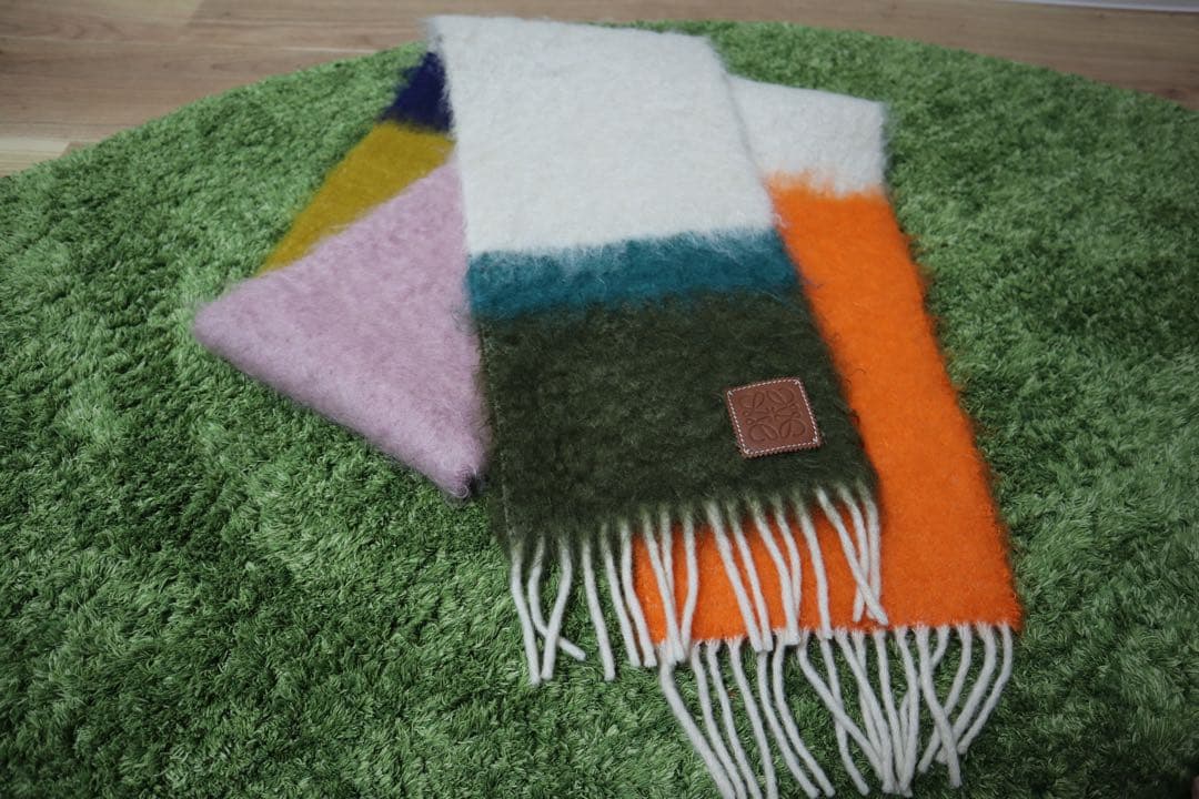 LOEWE モヘヤ　マフラー　モヘア　ロエベ さストール　スカーフ　メンズ