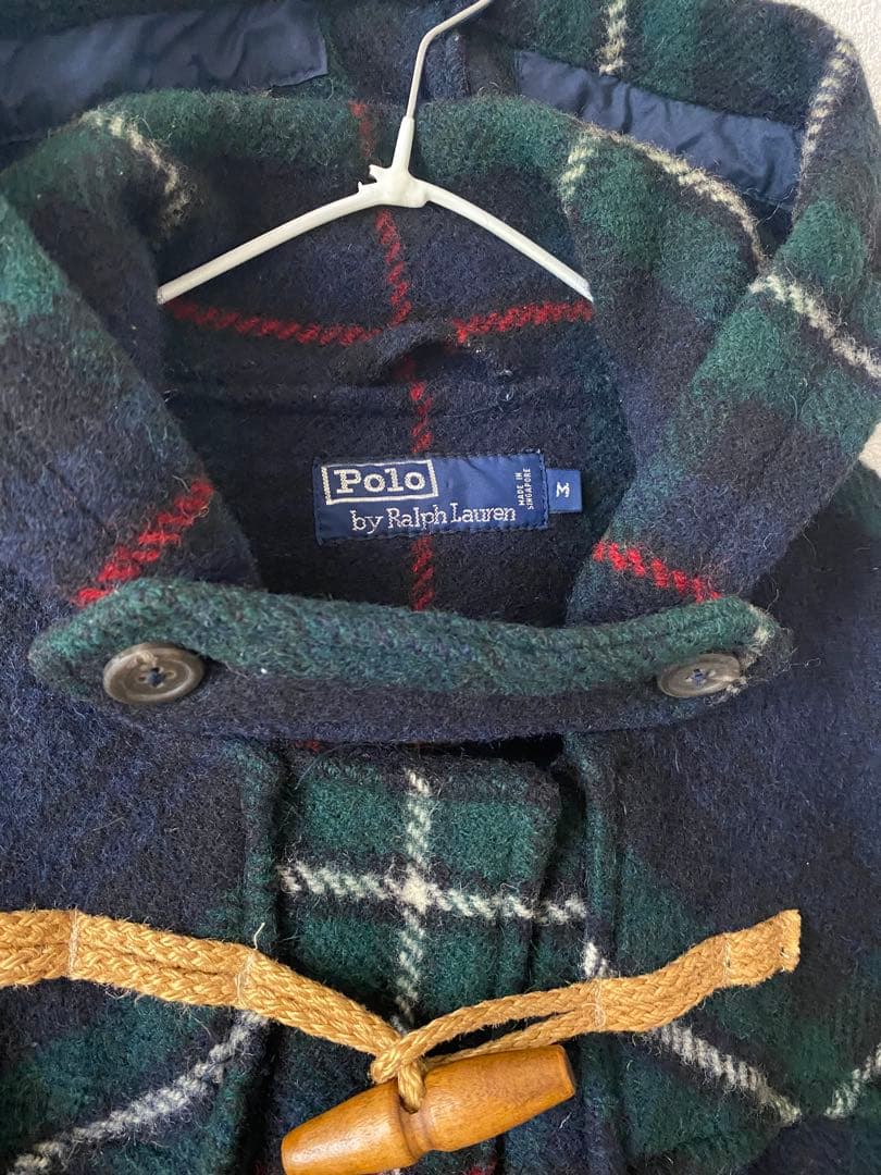 ラルフローレン メンズ ダッフルコート チェック M ヴィンテージ ロング