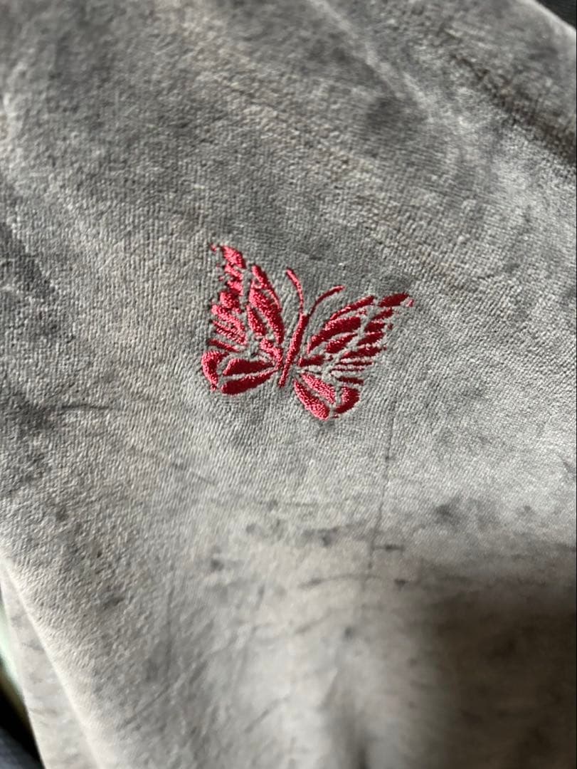 Needles ベロア ジャージ Sサイズ グレー/赤