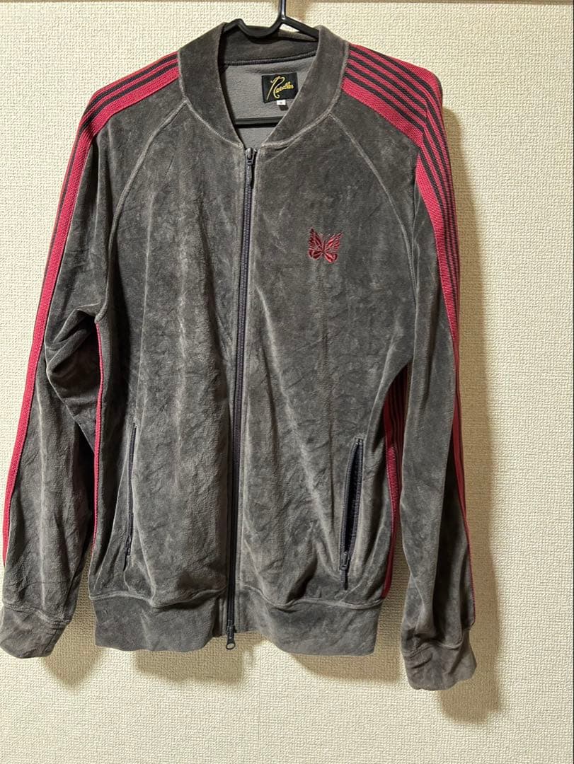 Needles ベロア ジャージ Sサイズ グレー/赤