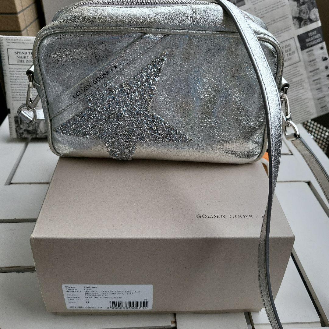 ゴールデングース ショルダーバッグ シルバー 斜めがけななめがけ 銀色 星スター