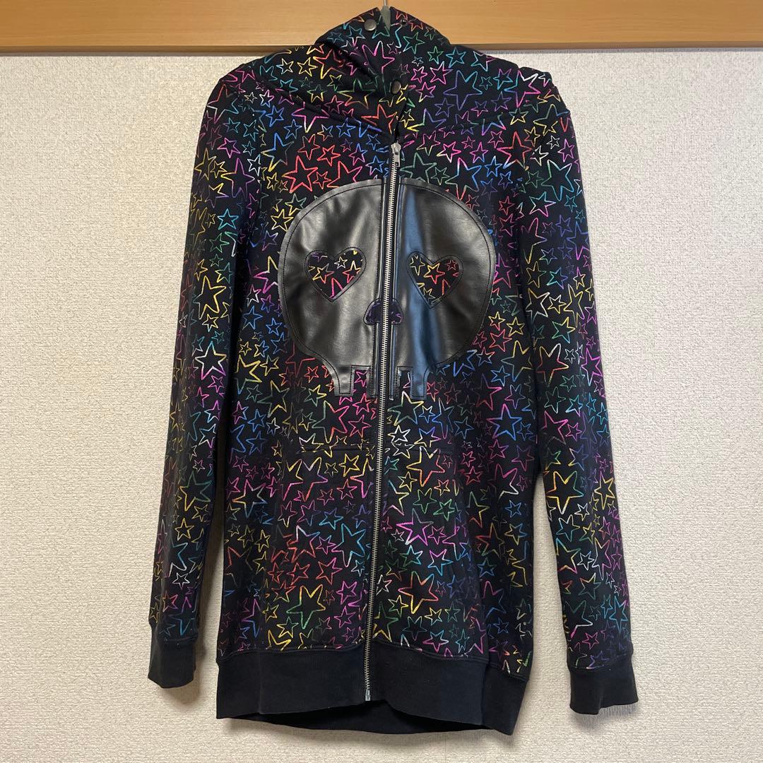 希少！Abbey Dawn 星柄スカル パーカー M Y2K