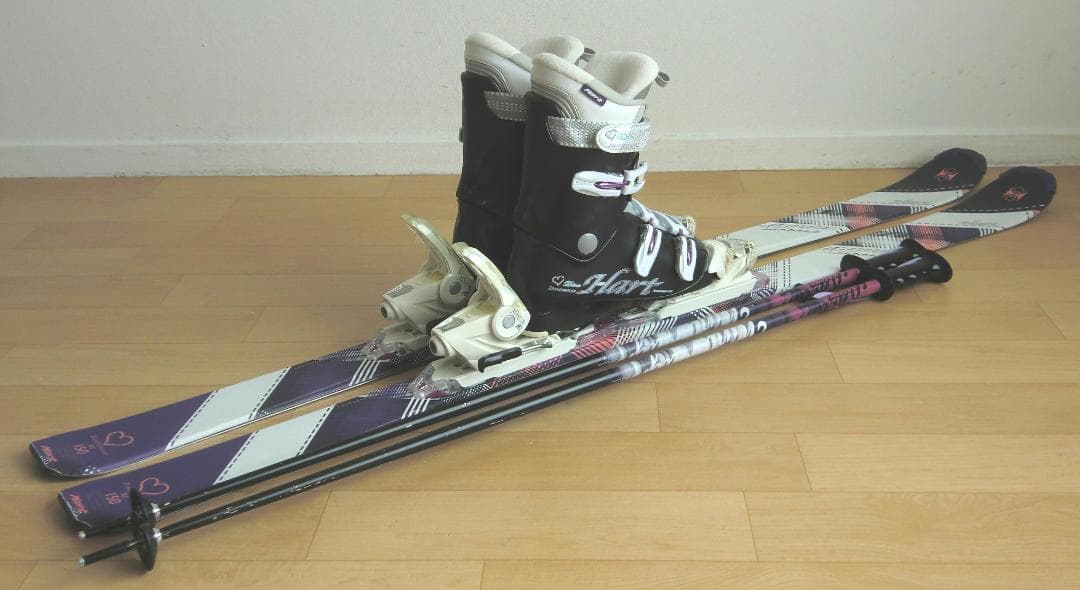 ■■送料無料■Hart■女性用スキー4点セット■板150/靴25■メンテ付■■