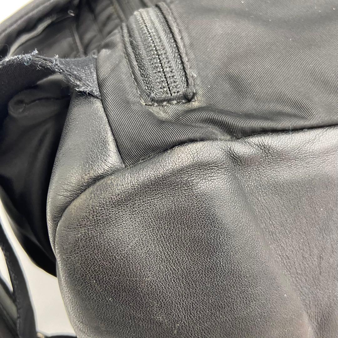 COACH コーチ バックパック ナイロン レザー ブラック F71884