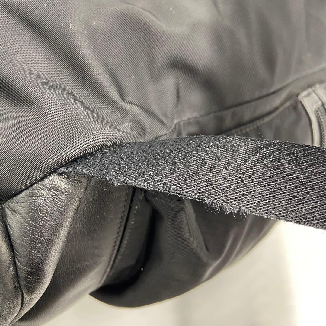 COACH コーチ バックパック ナイロン レザー ブラック F71884