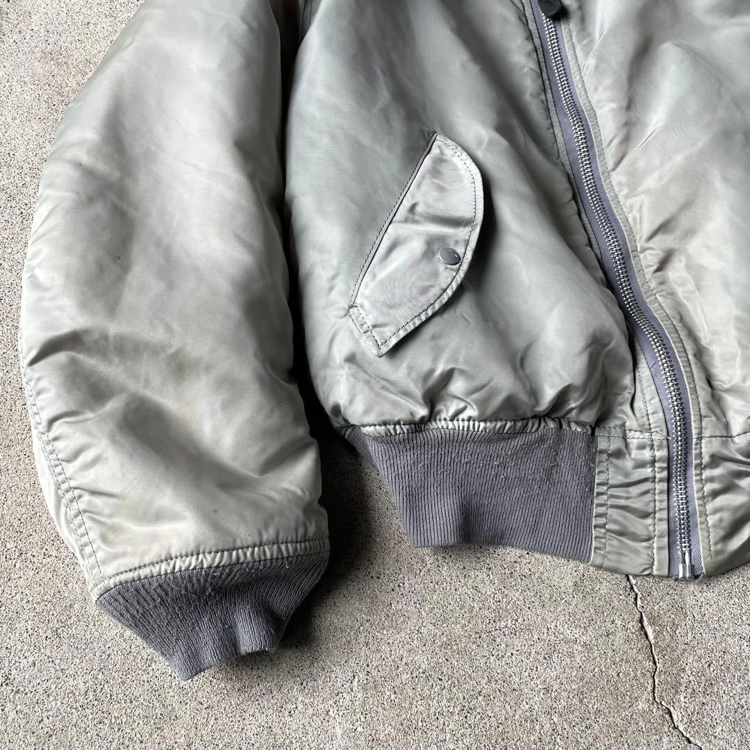90s アルファ MA-1 flight bomber jacket シルバー