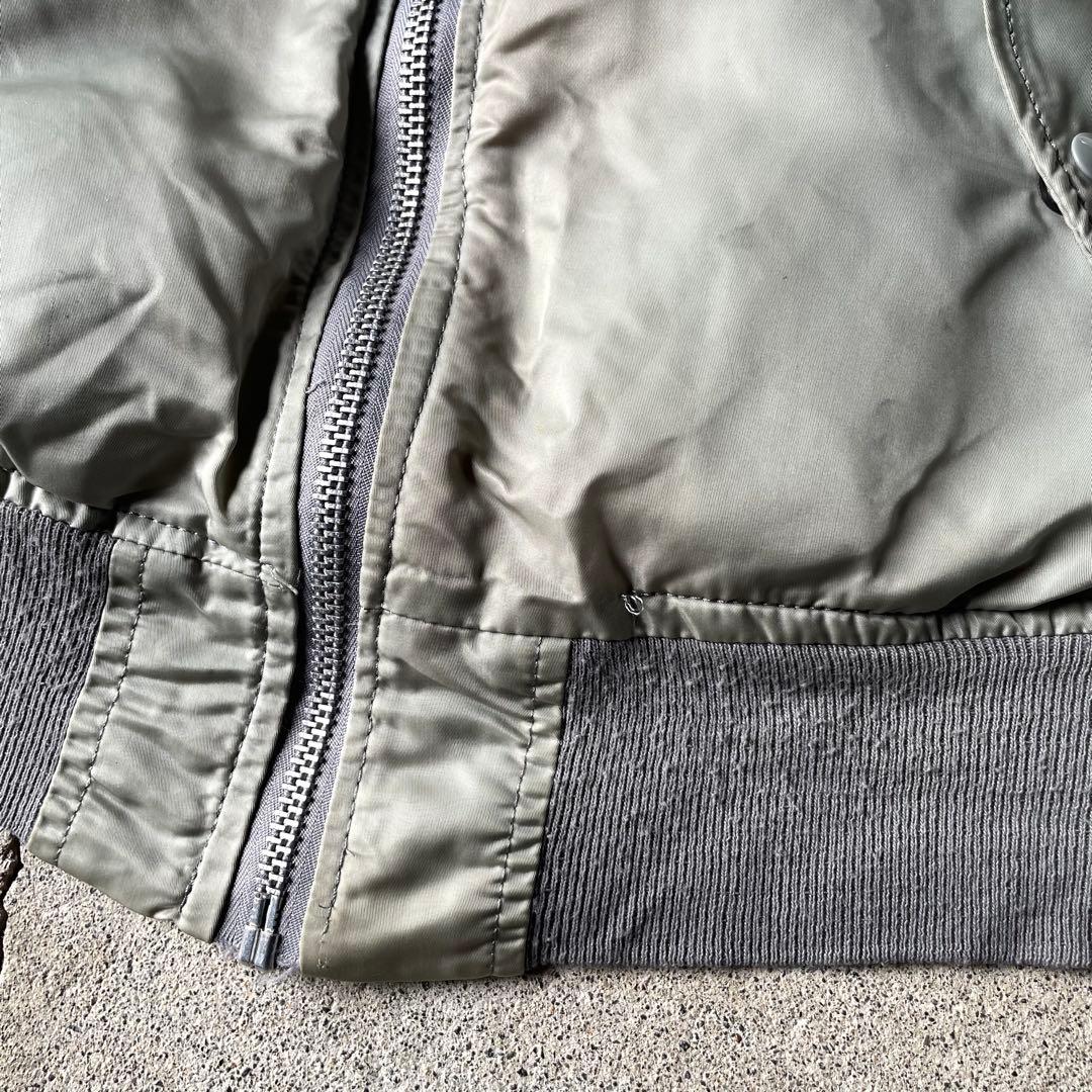 90s アルファ MA-1 flight bomber jacket シルバー