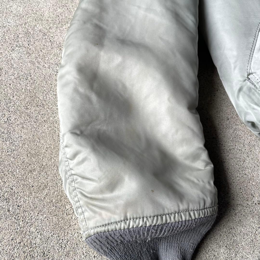 90s アルファ MA-1 flight bomber jacket シルバー