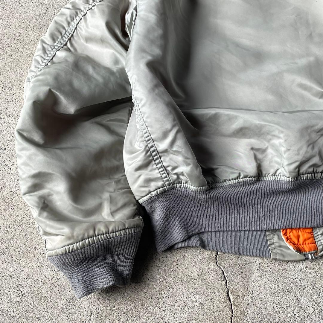 90s アルファ MA-1 flight bomber jacket シルバー