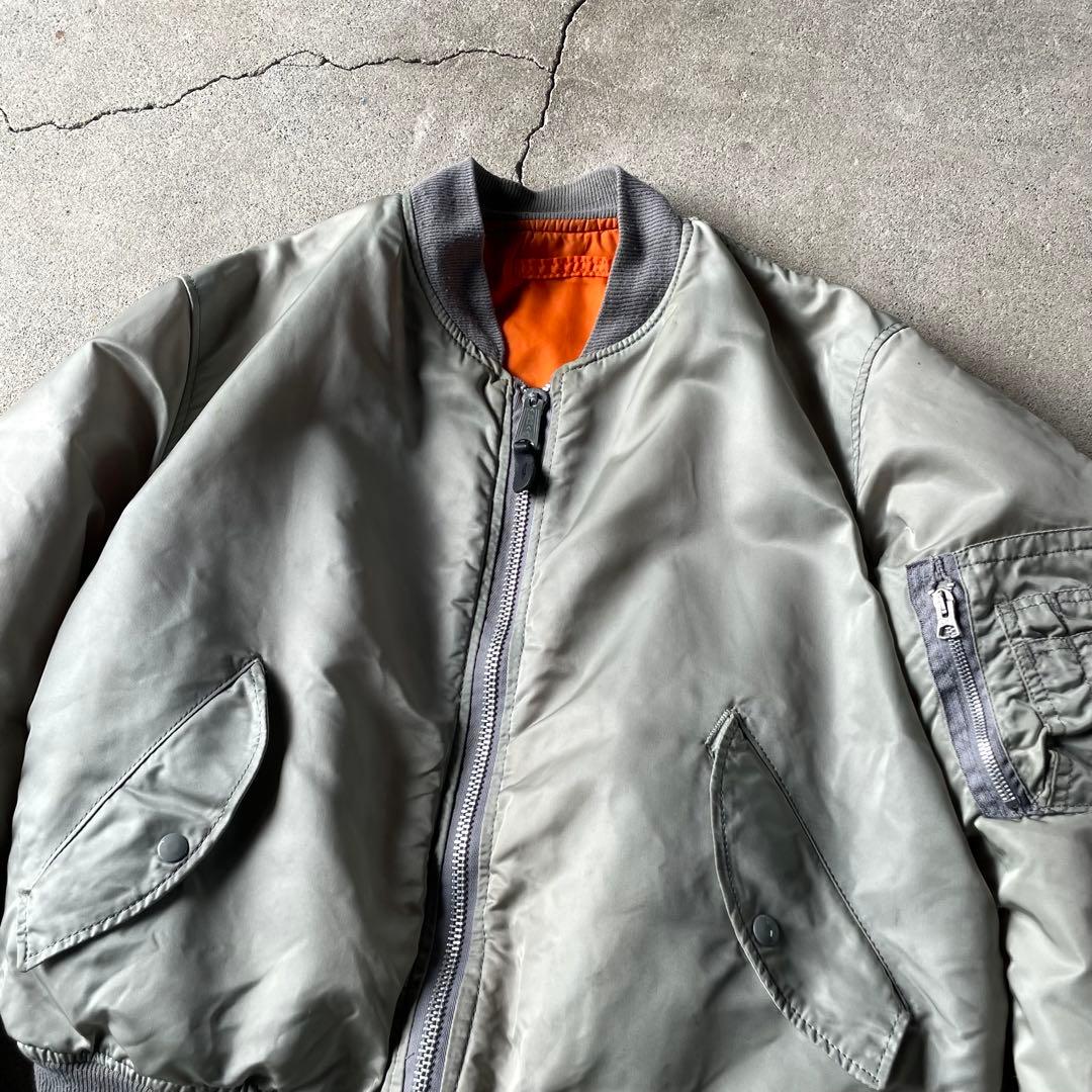 90s アルファ MA-1 flight bomber jacket シルバー