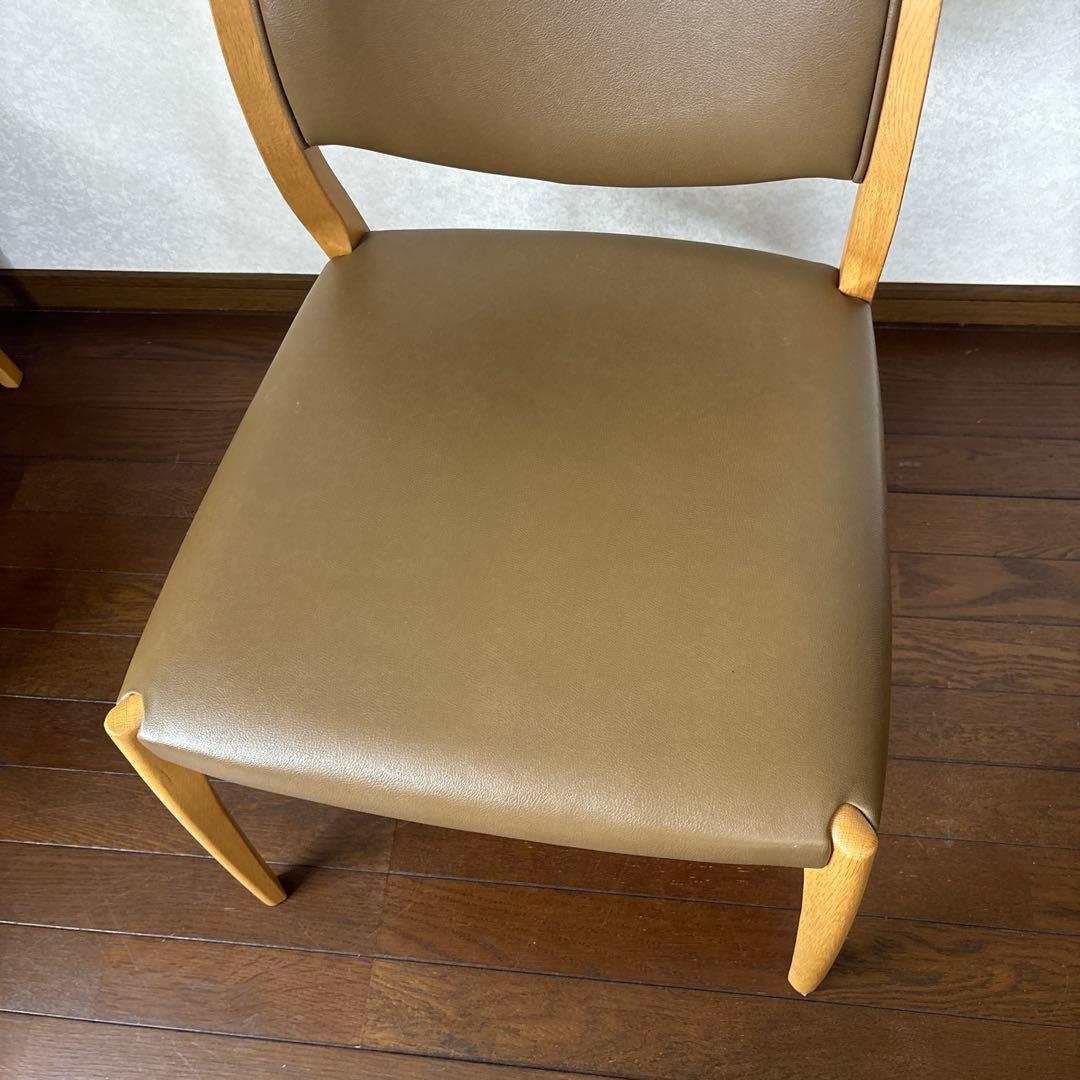 【良品】浜本工芸 ダイニングチェア アームレスチェア