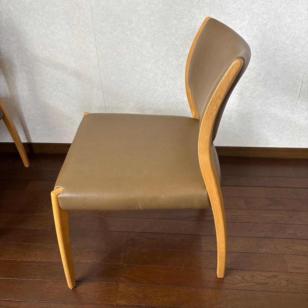 【良品】浜本工芸 ダイニングチェア アームレスチェア