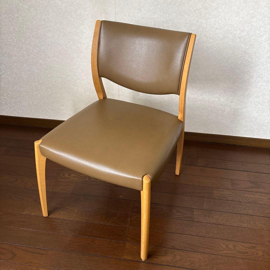 【良品】浜本工芸 ダイニングチェア アームレスチェア