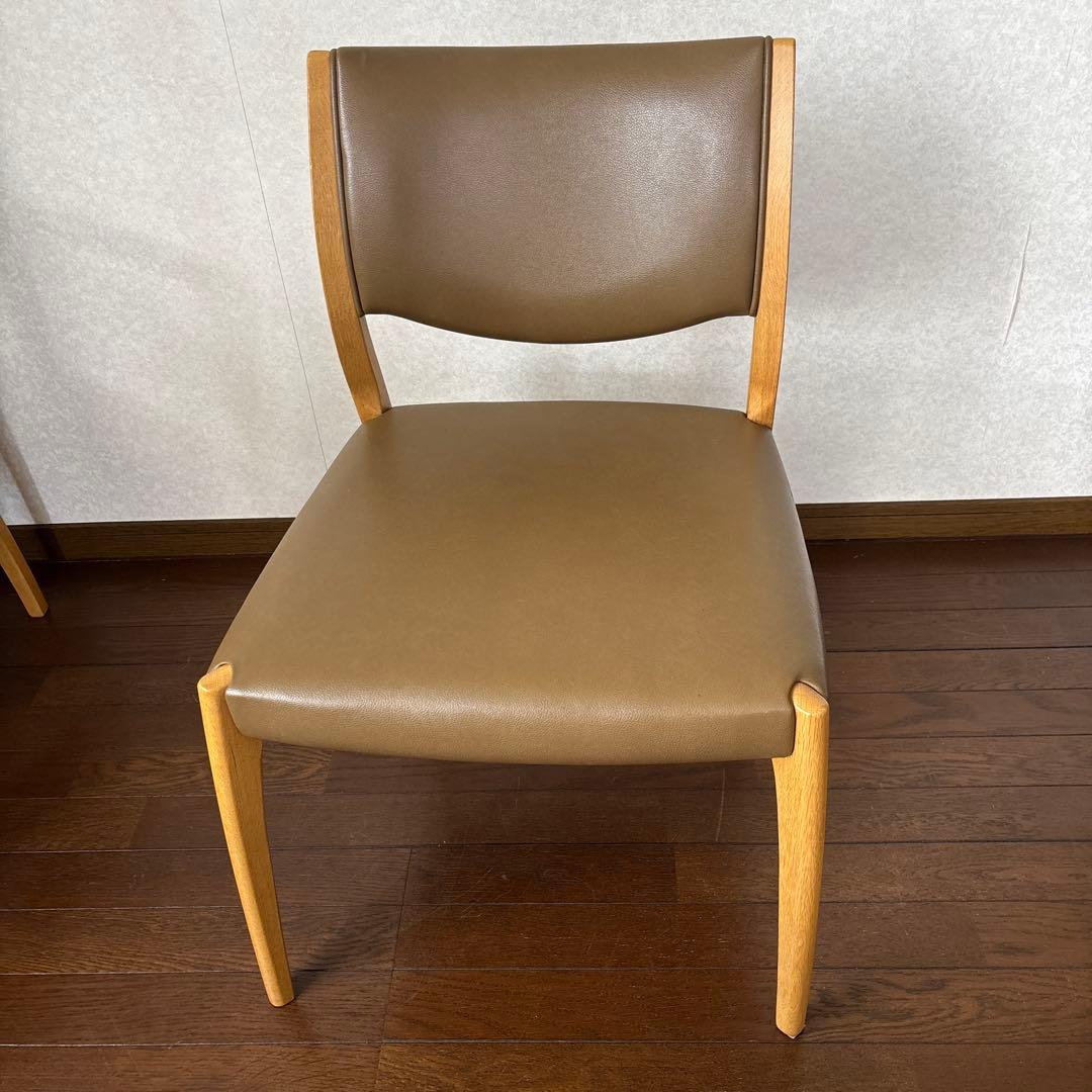 【良品】浜本工芸 ダイニングチェア アームレスチェア