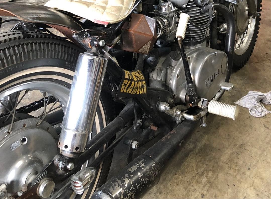 レア物　約28センチ　フルカバーサス　ショベル　パン　xs650 sr400