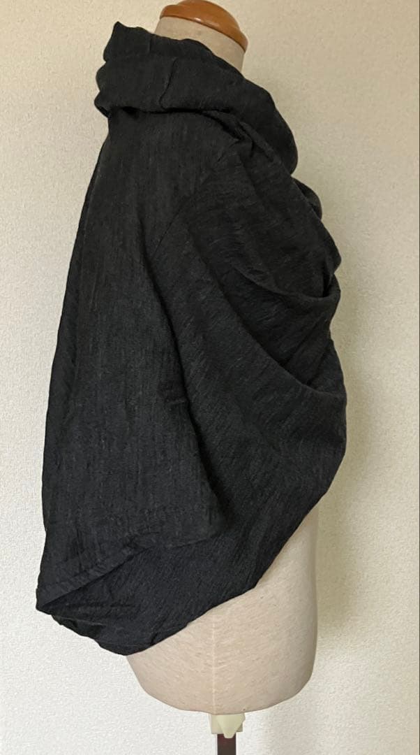 ジュンヤワタナベコムデギャルソン アシンメトリーニットドレープポンチョ