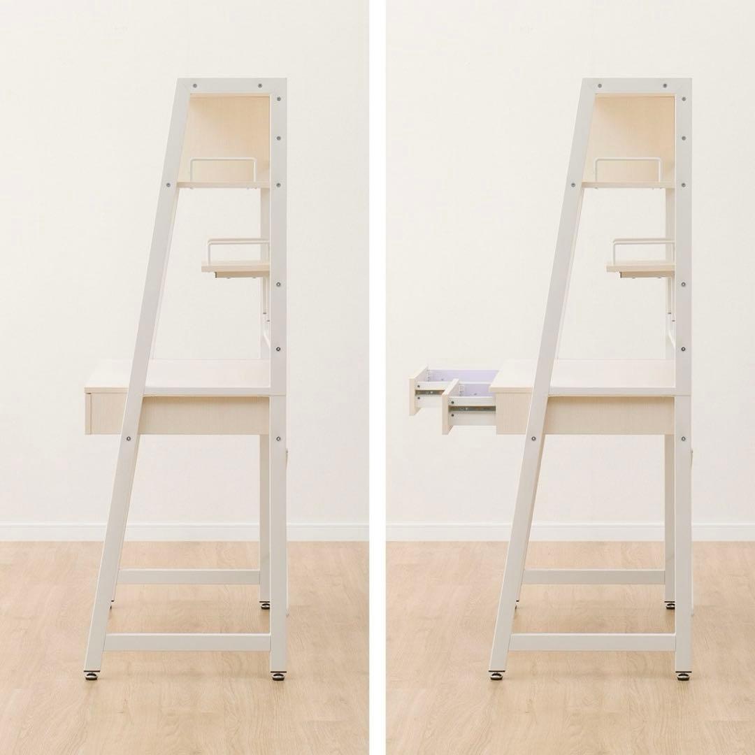 ニトリ/省スペースデスク(ホワイトウォッシュ)