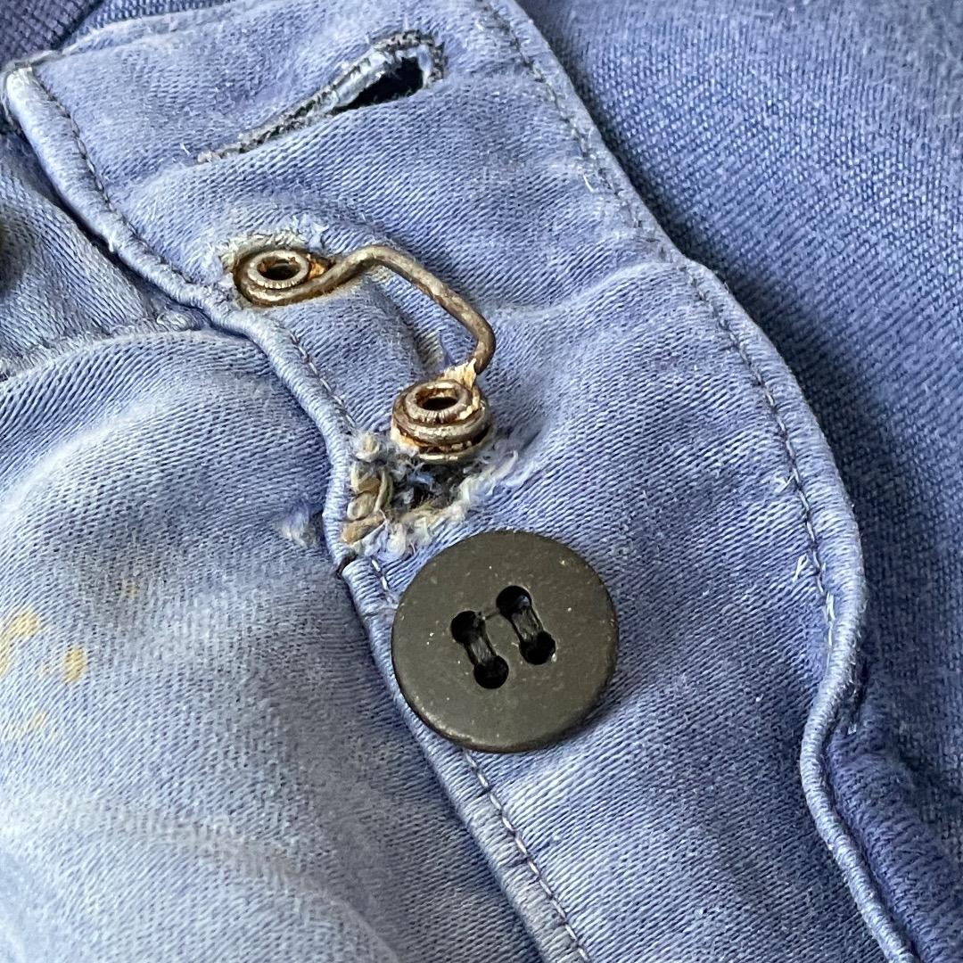 50-60s LE CROiSiC フレンチワークパンツ モールスキン ブルー